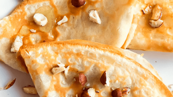 Crepes con salsa de dulce de leche